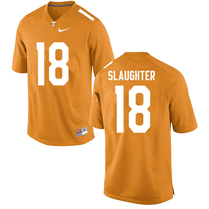 Men #18 Doneiko Slaughter Tennessee Volunteers College Football Jerseys Sale-Orange - Click Image to Close
